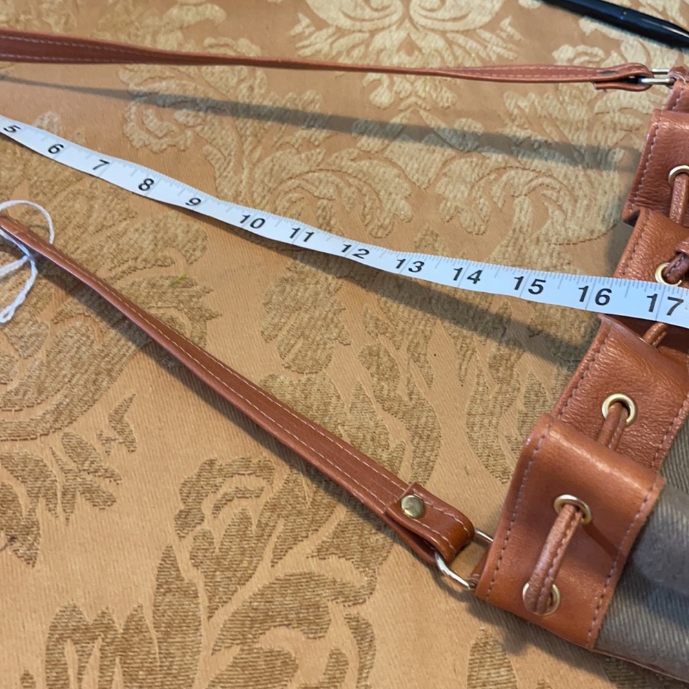 Leather and cotton bag - Picture 14 of 15